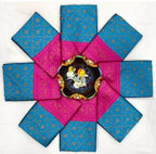 Kanjivaram-style Blue Art Silk Saree with Rani Border – Blue with Rani Border