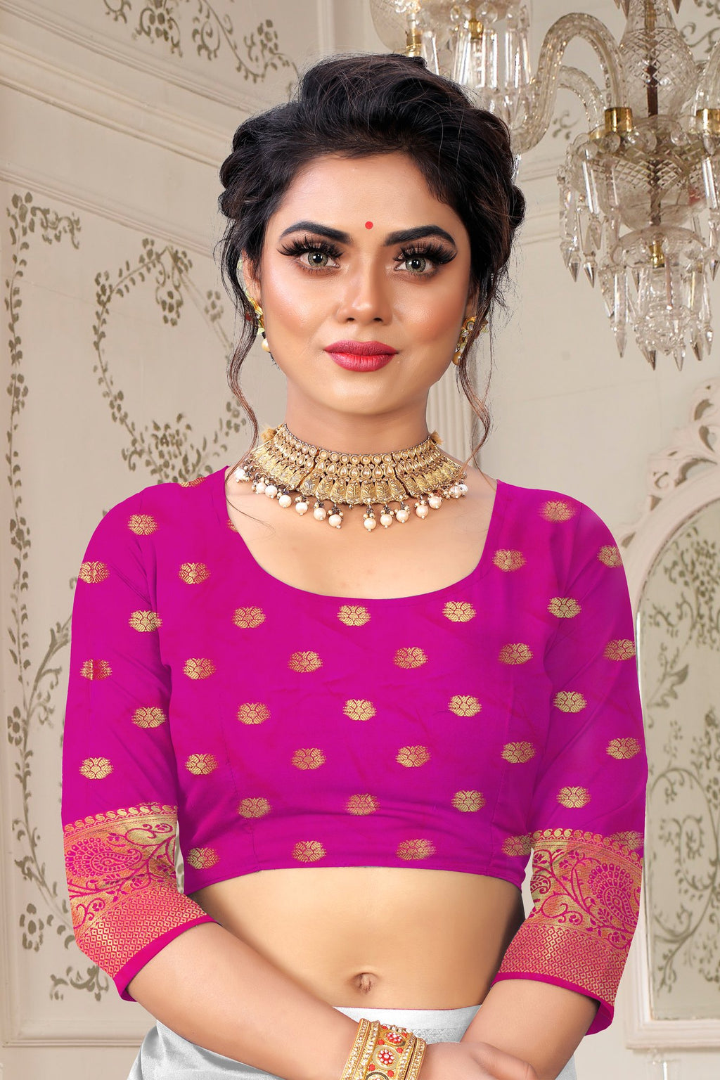 Lichi Art Silk Saree with Pokiya Butti – Grey
