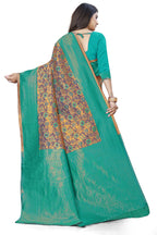 Two-tone Zari Jacquard Art Silk Saree – Sea Green